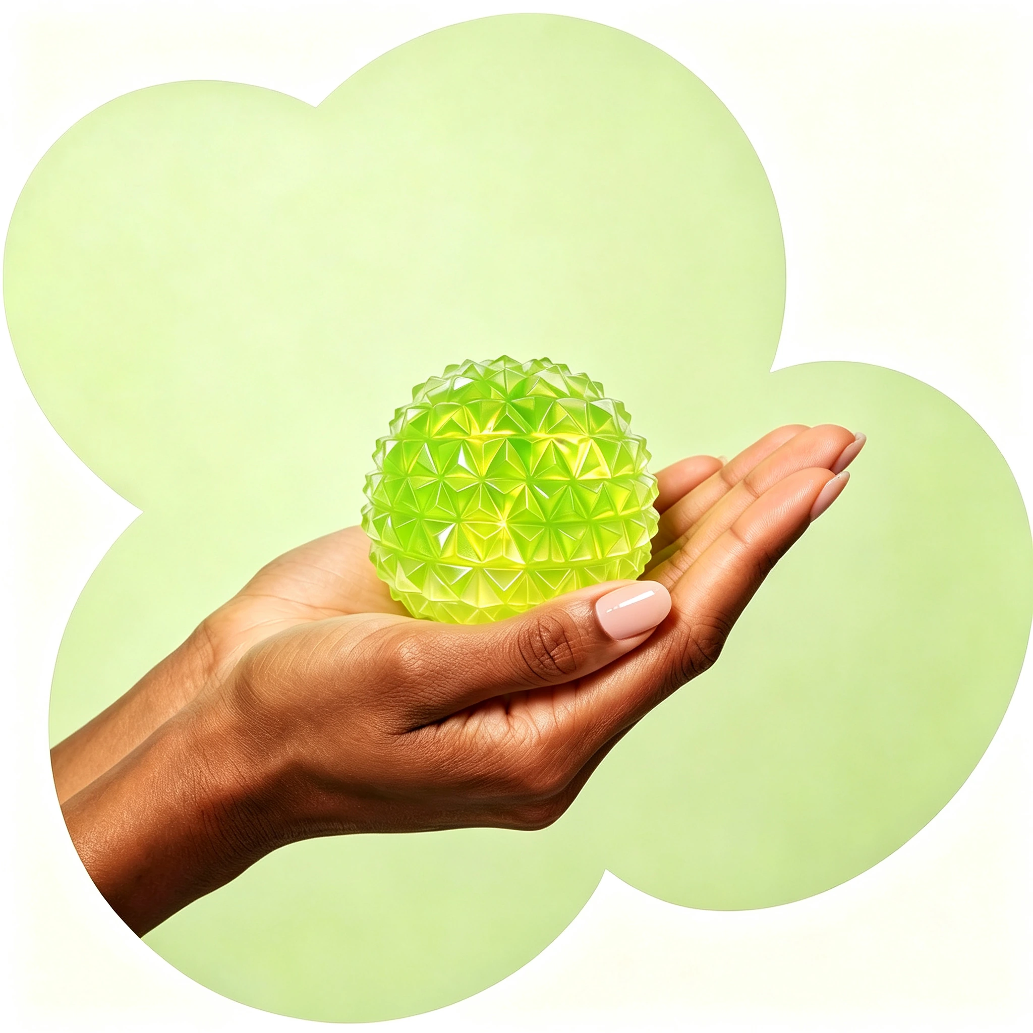 Diamond Texture Ball held in hand