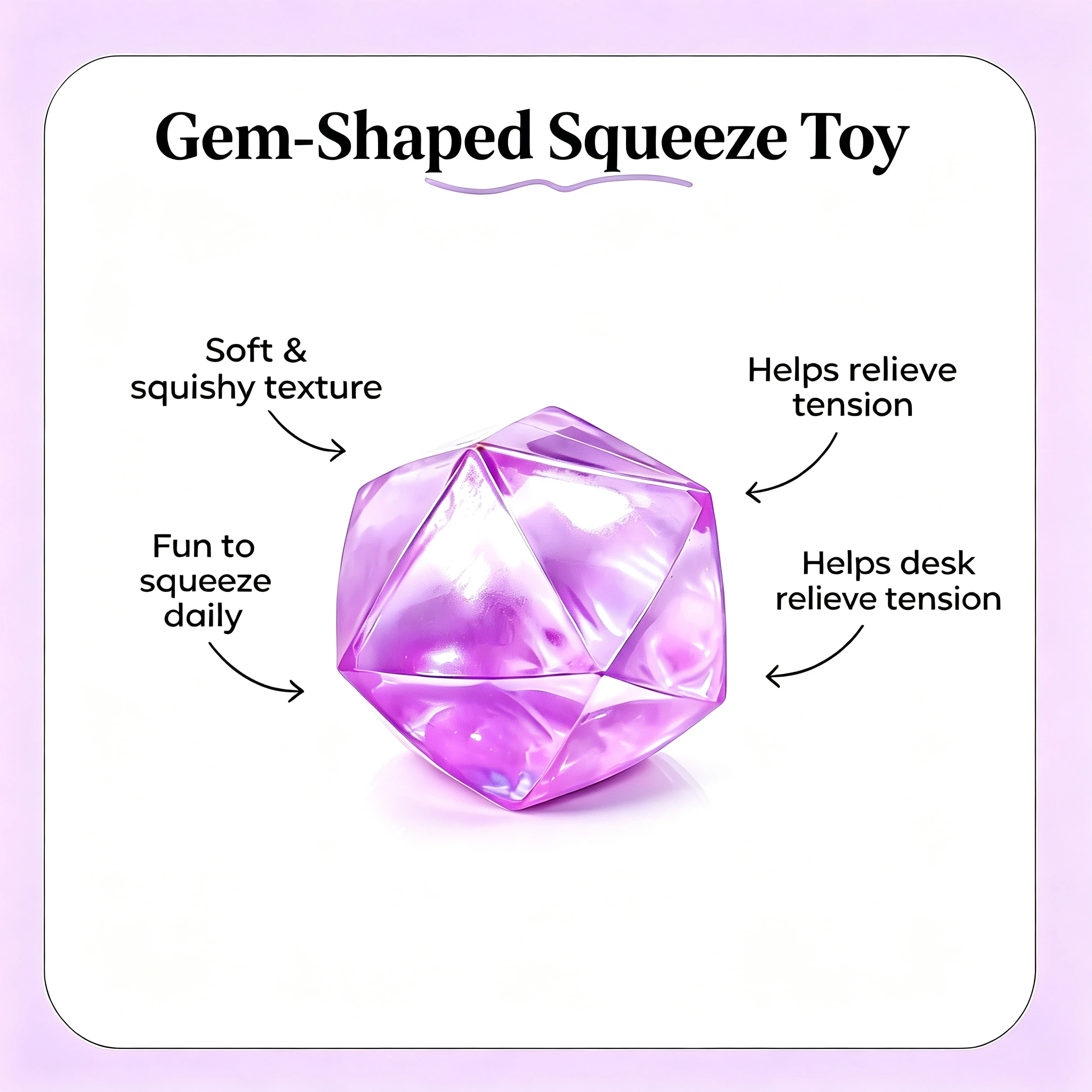 Purple gem squishy toy benefits