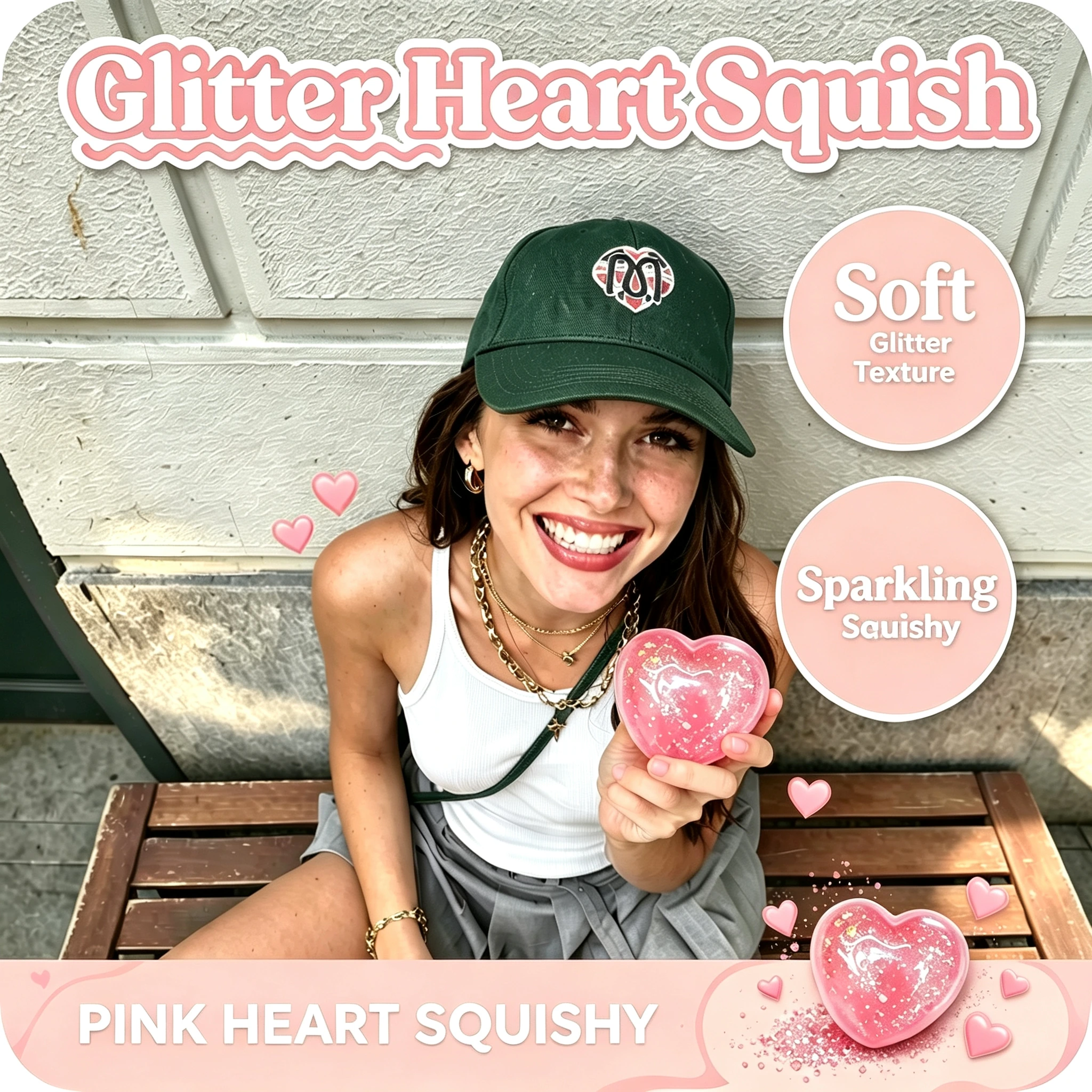 Glitter Heart Squish lifestyle