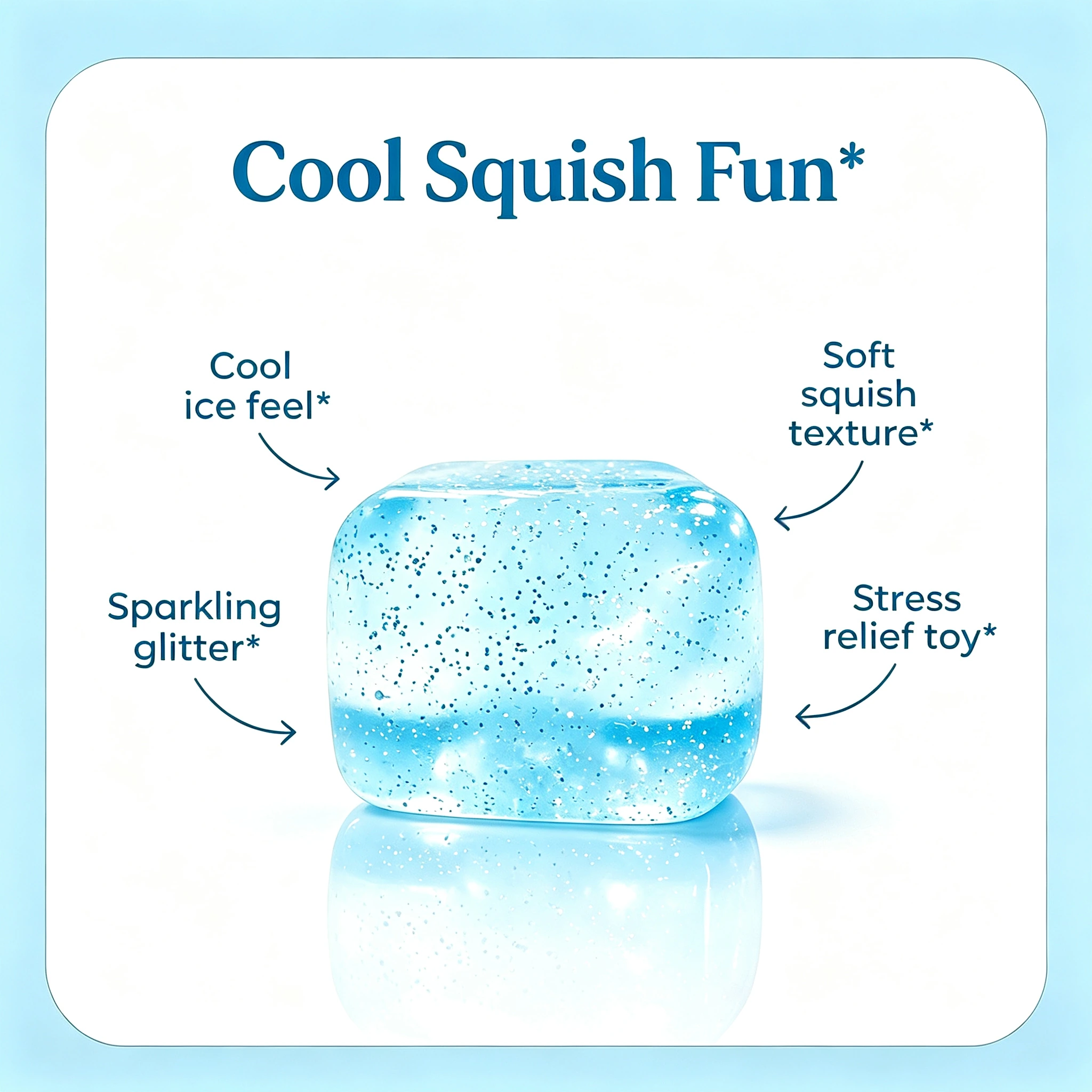 Blue glitter cube benefits
