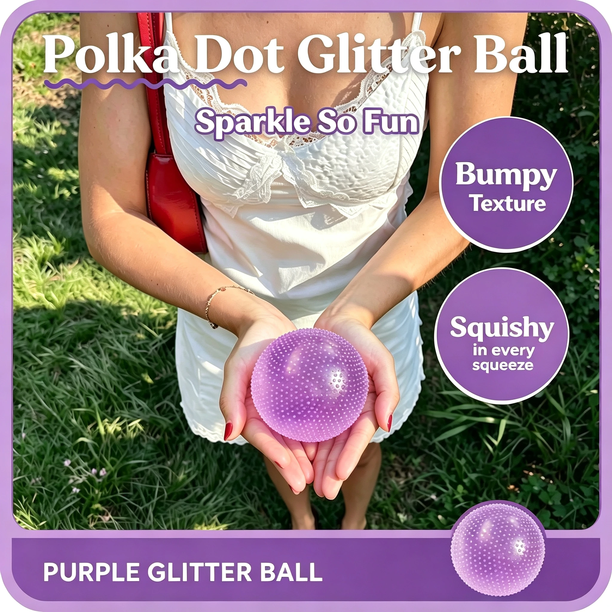 Polka Dot Glitter Ball lifestyle