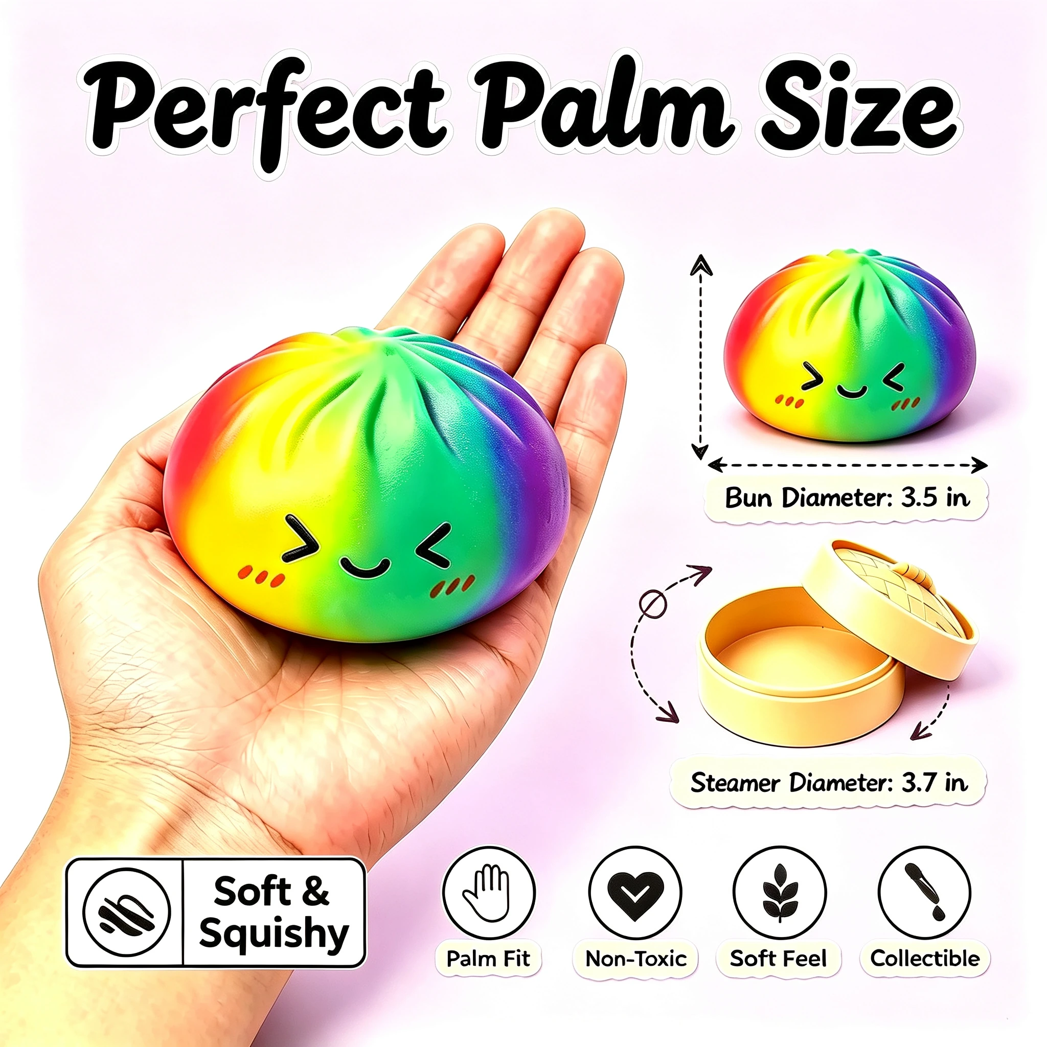Rainbow Dumpling size reference